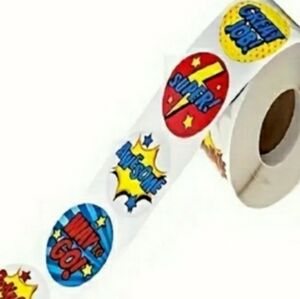 NEW 500-Pc Roll School Teacher Praise Encouragement Reward Stickers